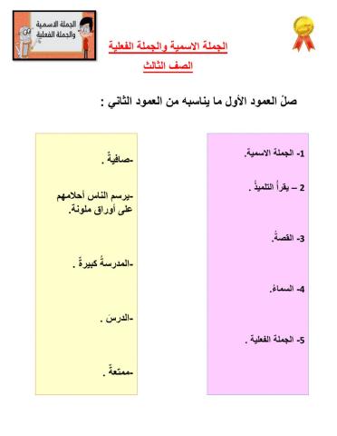 الجملة الاسمية والجملة الفعلية