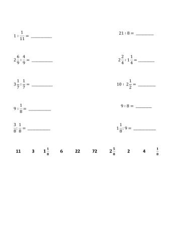 قسمة الكسور1