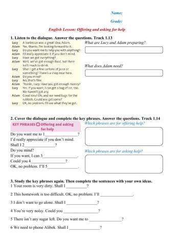 Offering and asking help