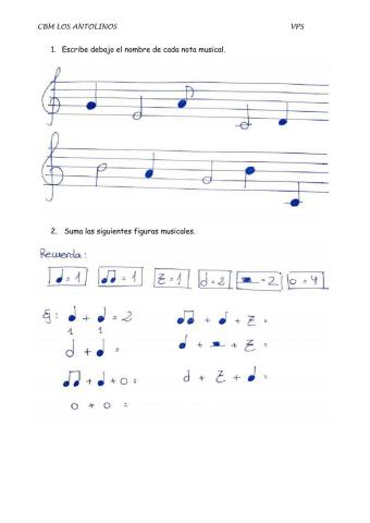 4º Notas y figuras musicales