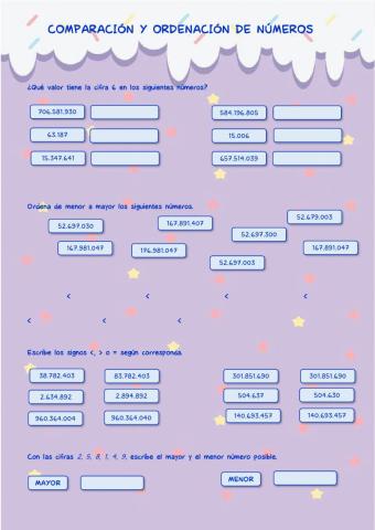 Comparación de números