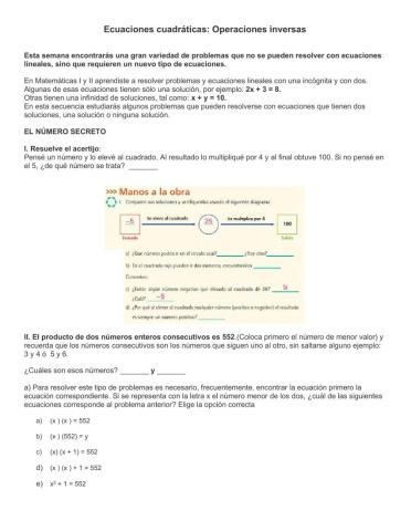 Ecuaciones cuadraticas