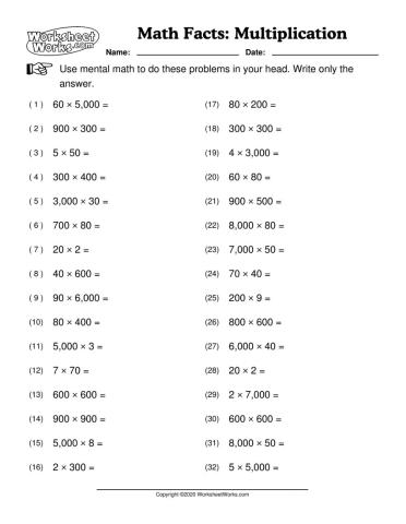 Multiplication with Multiples of 10