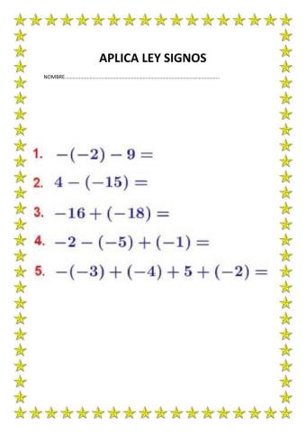 Ley de signos
