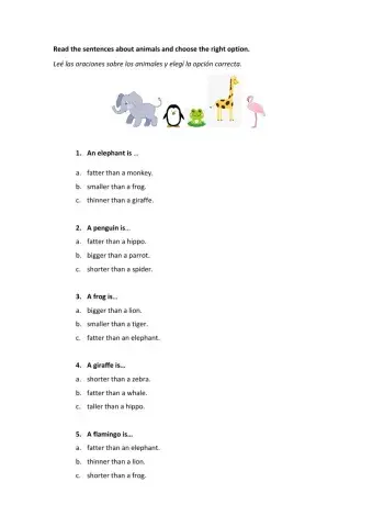 Choose the right option