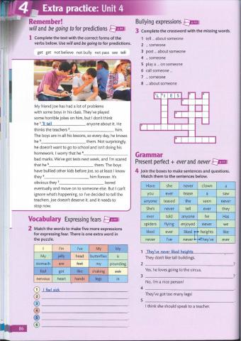 Present perfect past simple bullying