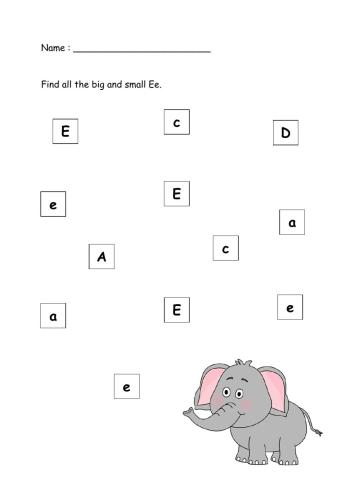 Letter e