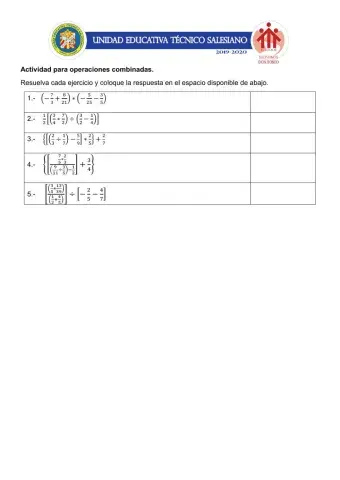 Operaciones combinadas con números racionales