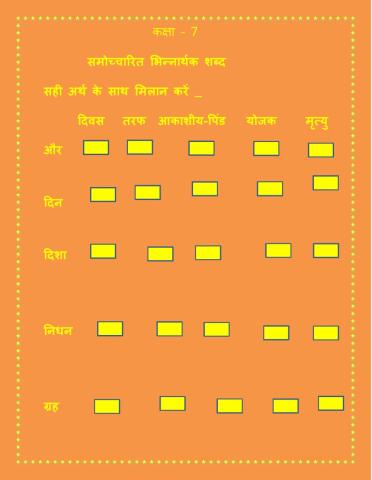 समोच्चारित भिन्नार्थक शब्द