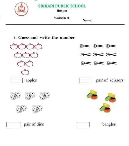 Counting in Groups Worksheet 1
