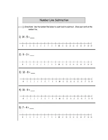 Numberline Subtraction