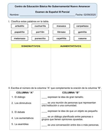 Examen Español