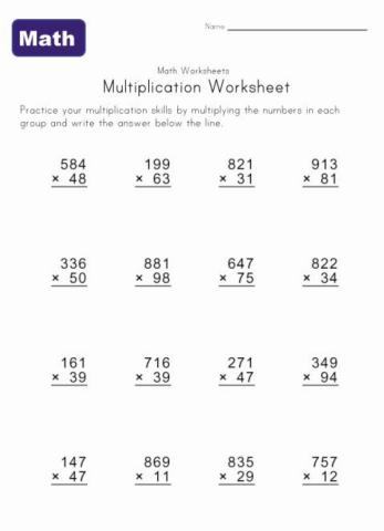 Multiplication practice