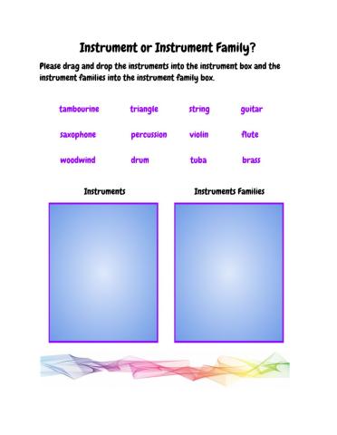 Instrument or Instrument Family?