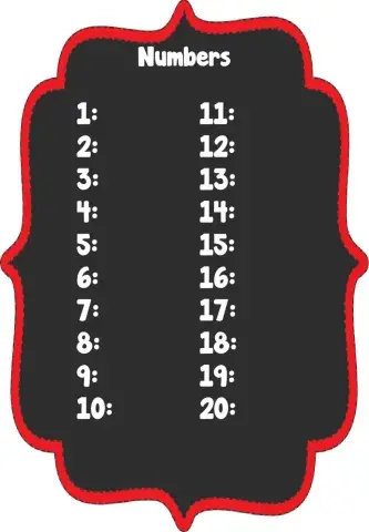 Numbers 1-20
