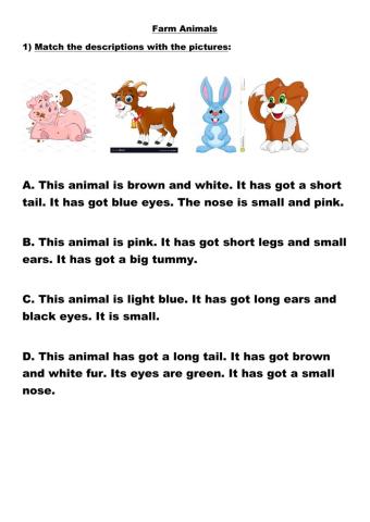 Descriptions - Animals