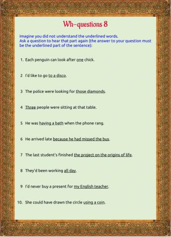 Wh-questions 8