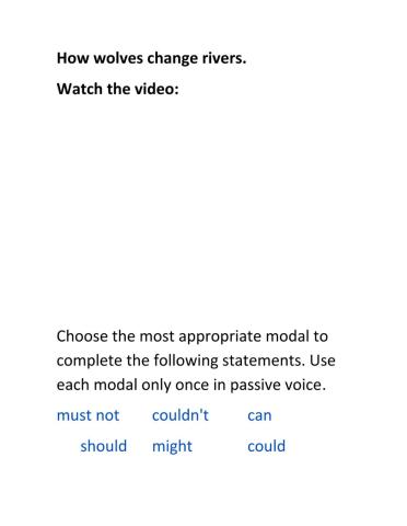 How wolves change rivers