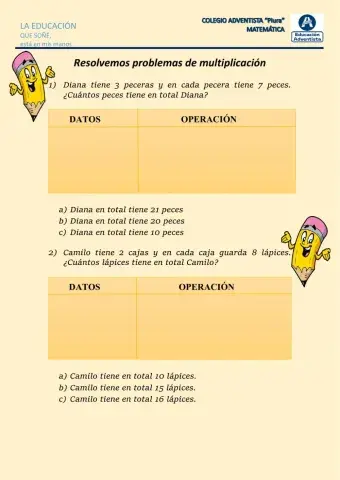 Problemas de multiplicación