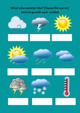 Weather Vocab Practice