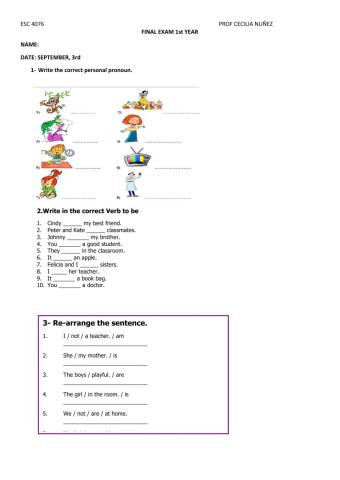 Final exam first year