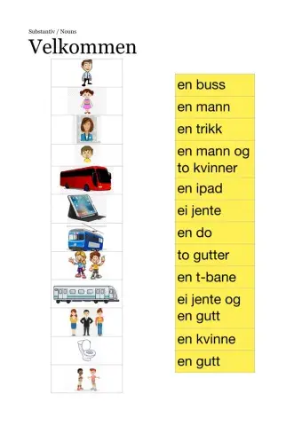 Substantiv trekk linje