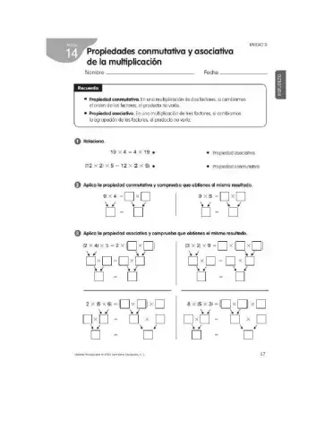Propiedades de la multiplicacion