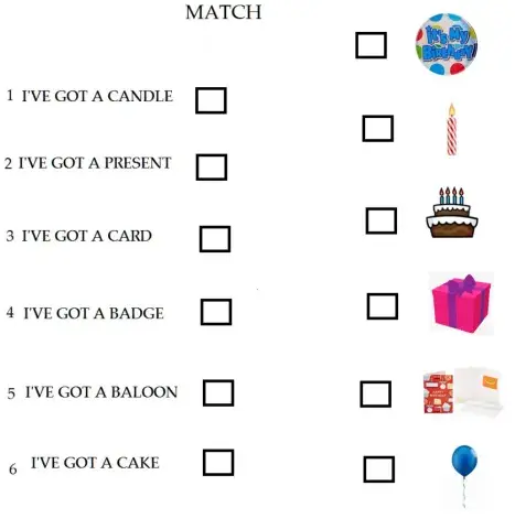 I've got, birthday elements