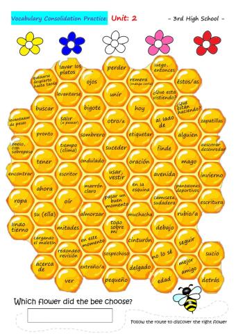 3° Vocab TestA- Unit 2 Eng1