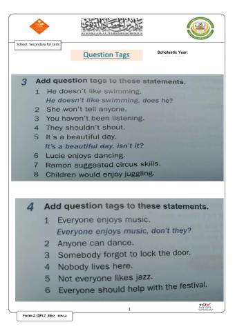 Question Tags