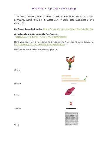 PHONICS -ng- ENDING 3