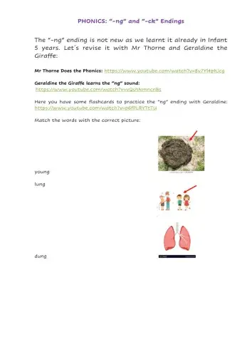 PHONICS -ng- ENDING 4