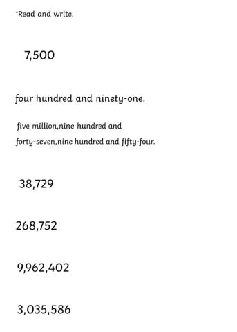 Read numbers