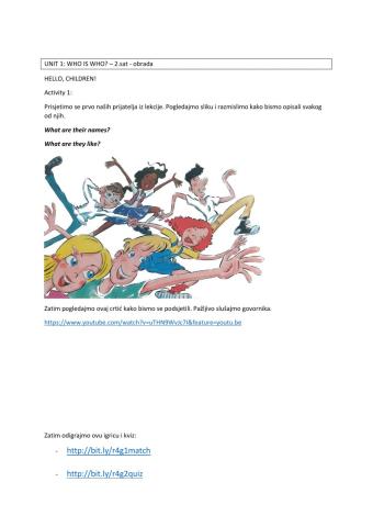 Lesson 1: Who is who?