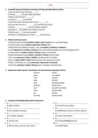 E8 U1 Człowiek Test