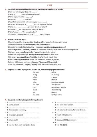 E8 U1 Człowiek Test