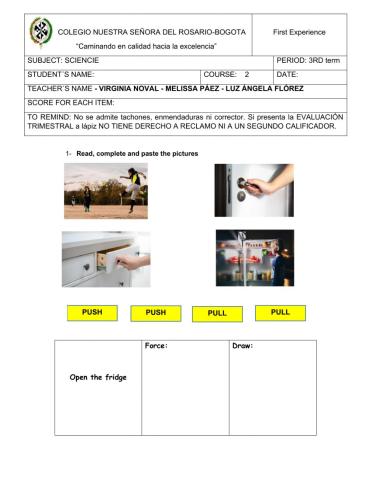 Force and motion experience