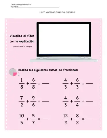 Suma y resta de fracciones
