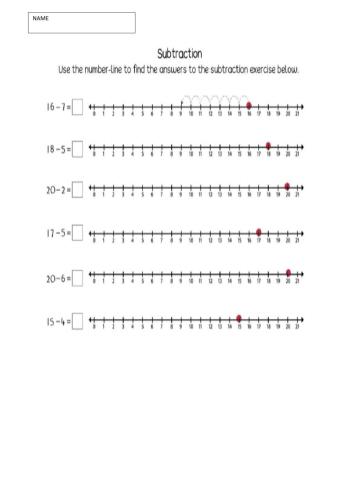 Count back to subtract