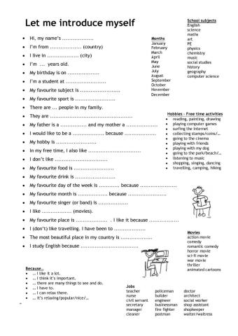 Let's introduce yourself