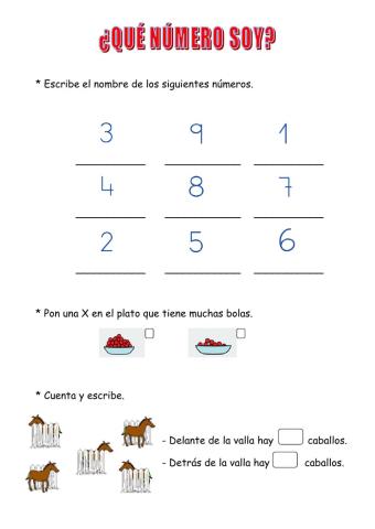 ¿Qué número soy?