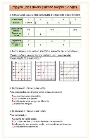 Magnitudes directamente proporcionales