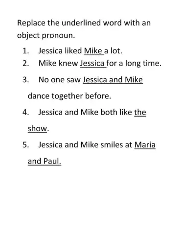 Object Pronouns WE DO