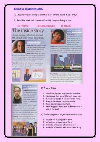 Reading Comprehension - Living abroad