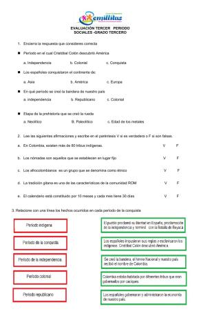 Evaluación acumulativa III periodo