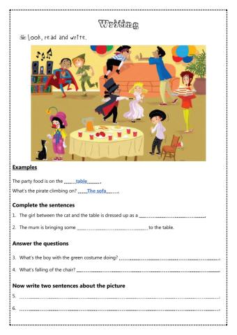 Writing about a picture