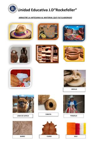 Artesanias y sus materiales