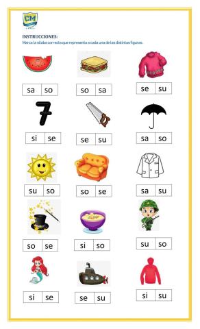 Palabras con la letra S