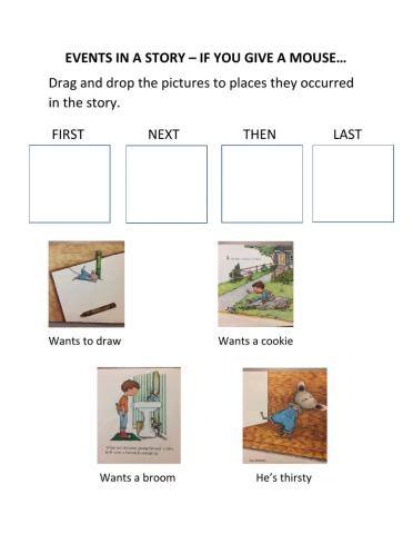 Events in a Story - If You Give a Mouse...