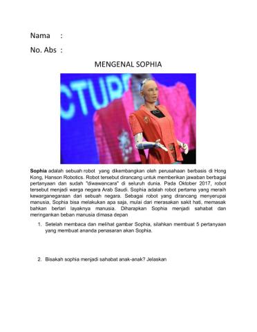 Literasi MENGENAL SHOPIA